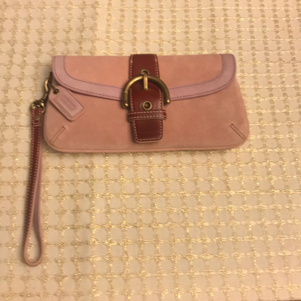 Coach beautiful suede wristlet